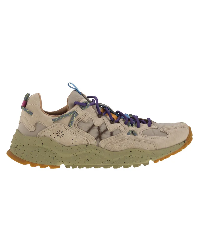 Flower MOUNTAIN Yamabushi -Turnschuhe im Wildleder und technischen Stoff Turtledove