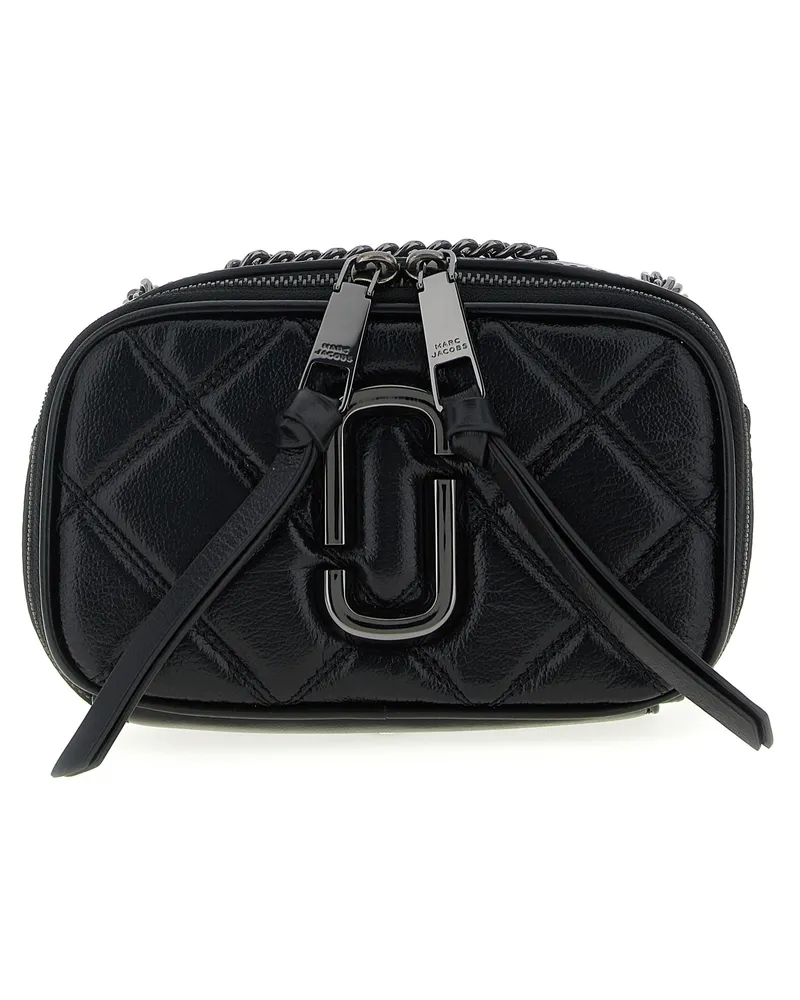 Marc Jacobs Die gesteppte Softshot -Crossbody -Tasche Black
