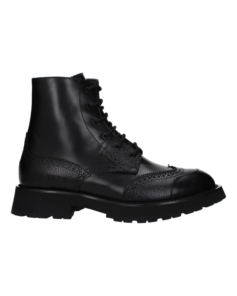 Alexander McQueen Männer 's Lederstiefel schwarz -