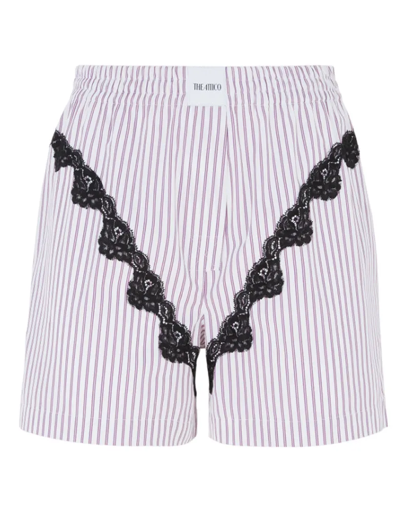 ATTICO Die Attico White und Lila Shorts 871