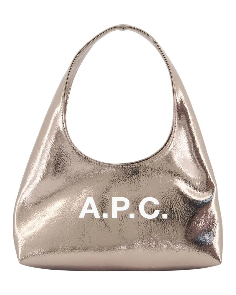 A.P.C. Baby Ninon Umhängetasche  Synthetischer Metallic Silber