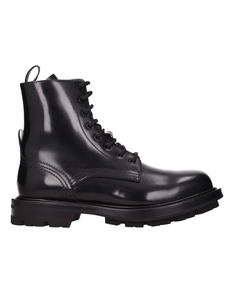 Alexander McQueen Herrens Stiefel aus schwarzem Leder -