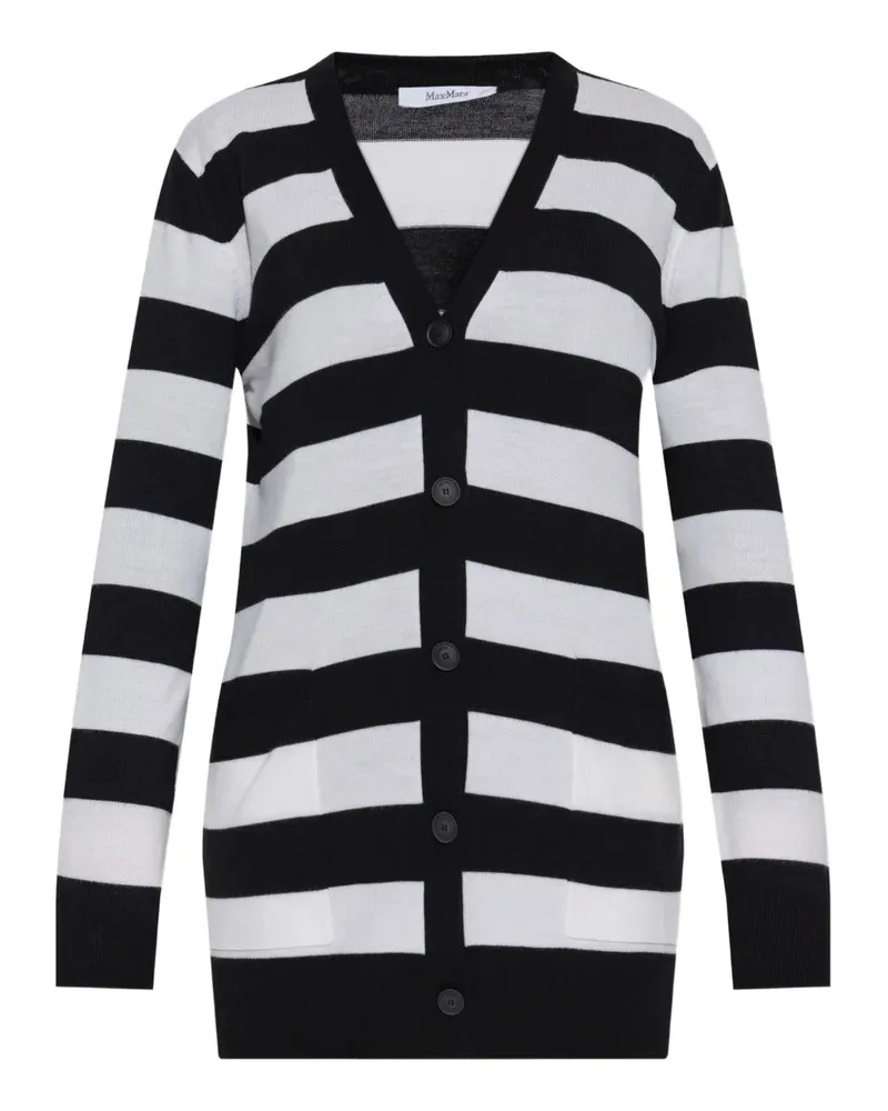 Max Mara Gestreifter Cardigan von Bianco
