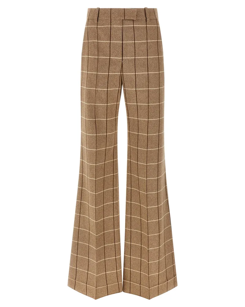 Valentino Garavani Valentino Garavani Wollhose mit Fenstermuster Beige