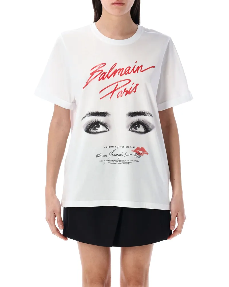 Balmain T -Shirts und Polos weiß White