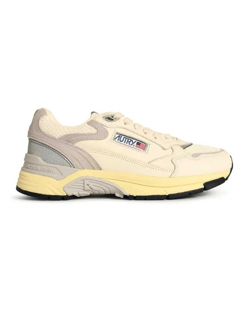 AUTRY Hyperway Low' weißes und graues Netz und Wildleder -Turnschuhe White