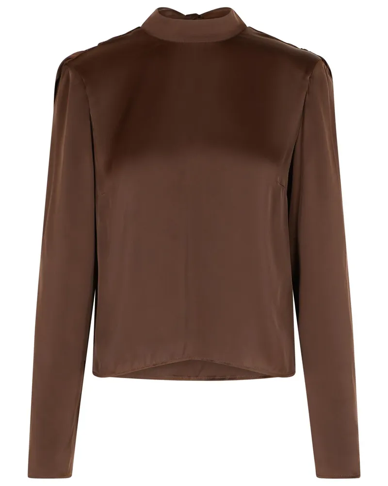 ROTATE Birger Christensen Drehen Sie 'Bowina' braune Polyesterbluse Brown