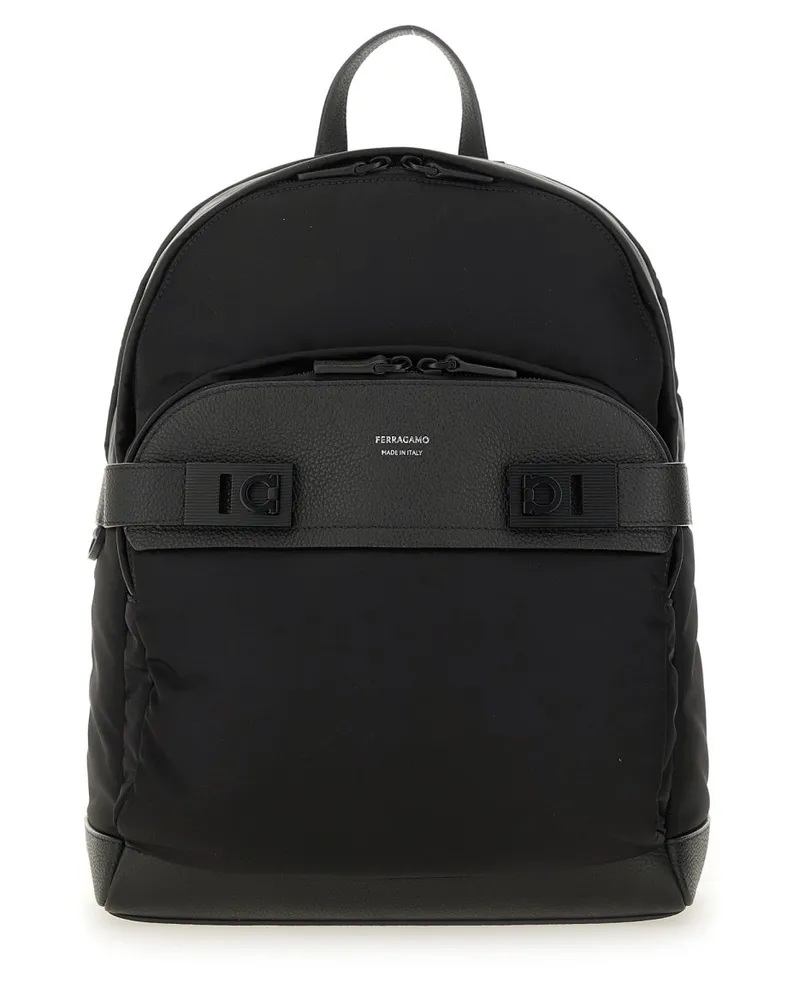 Ferragamo Rucksack mit Schnallen "Hooks Black