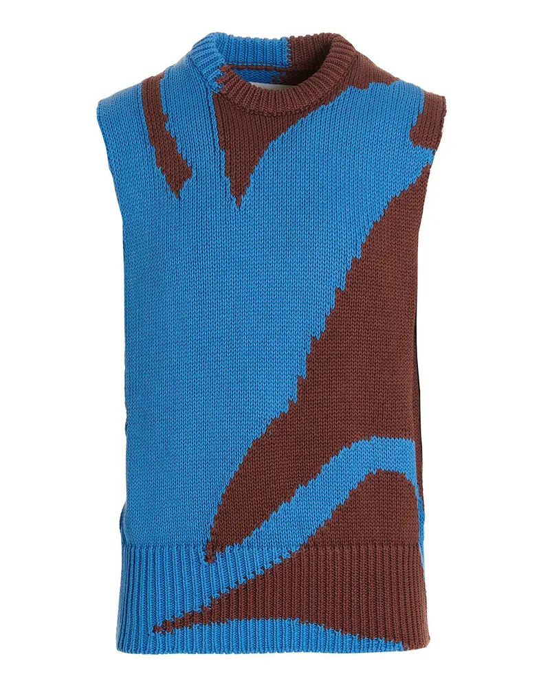 Jil Sander Colorblock Weste Multicolor