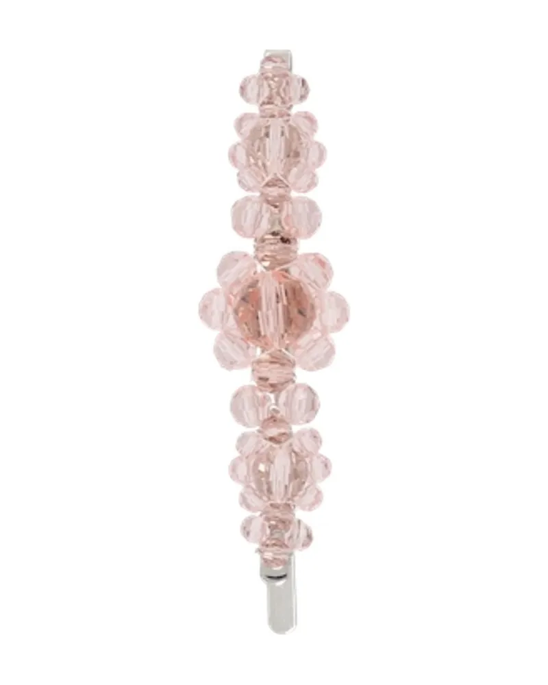Simone Rocha Großer Blütenhaarzubehör  Pink Strasse Rosa