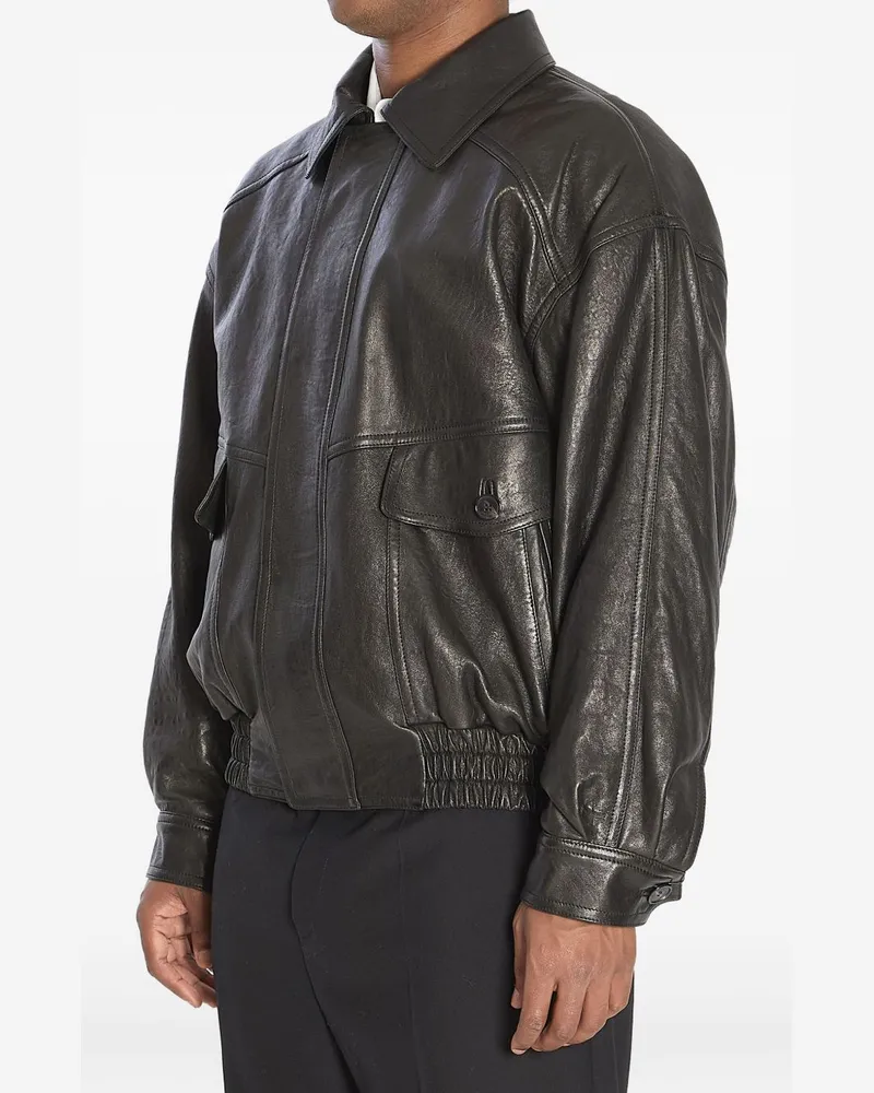 Saint Laurent Lederjacke Black