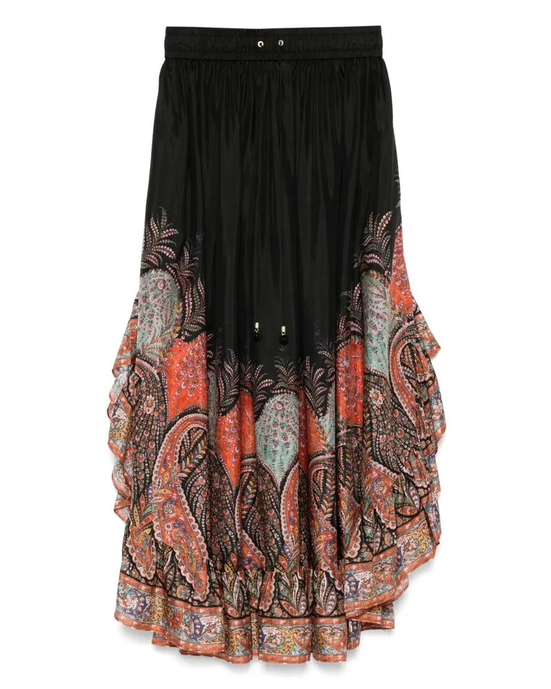 Zimmermann Rhiannon bedruckter Seidenrock Black