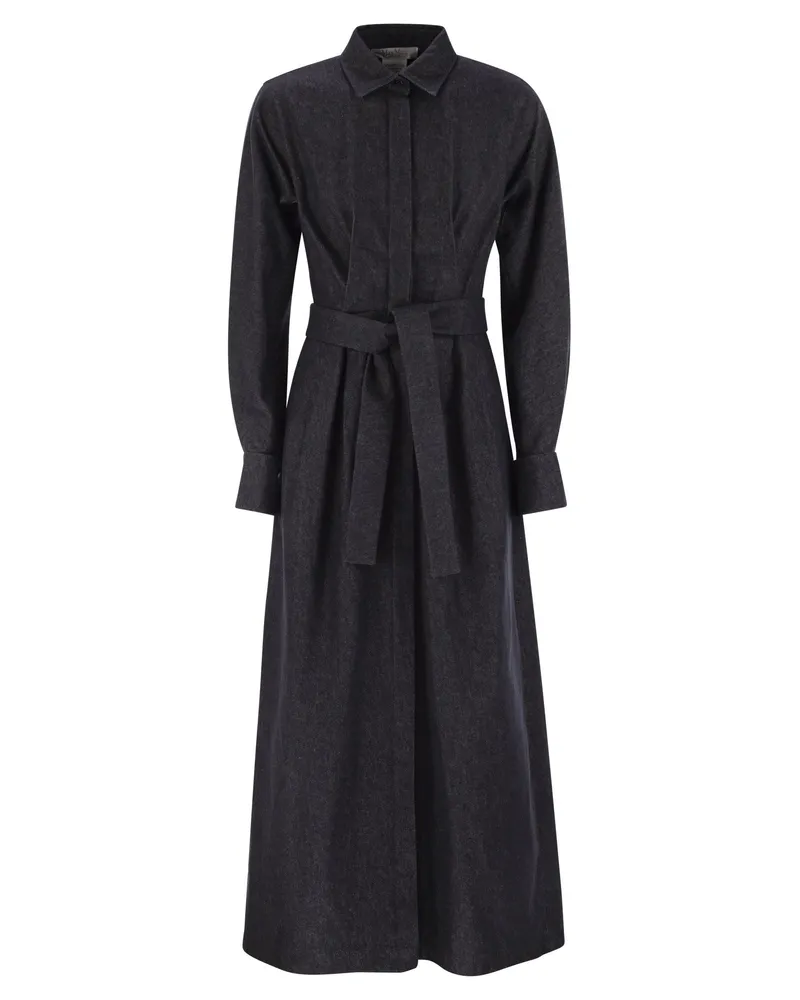 Max Mara Aller Denim Effekt Chemisekleid Night