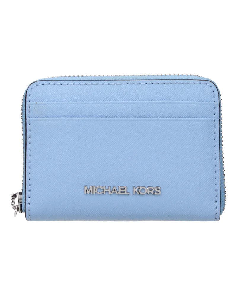 Michael Kors Jet Set Travel Damens Dokumentenhalter aus blauem Leder/Soft Sky -