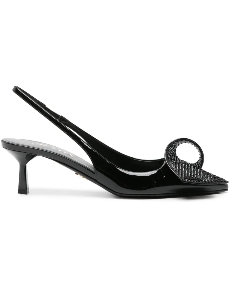 Prada Patent Leder Slingback Pumps Black