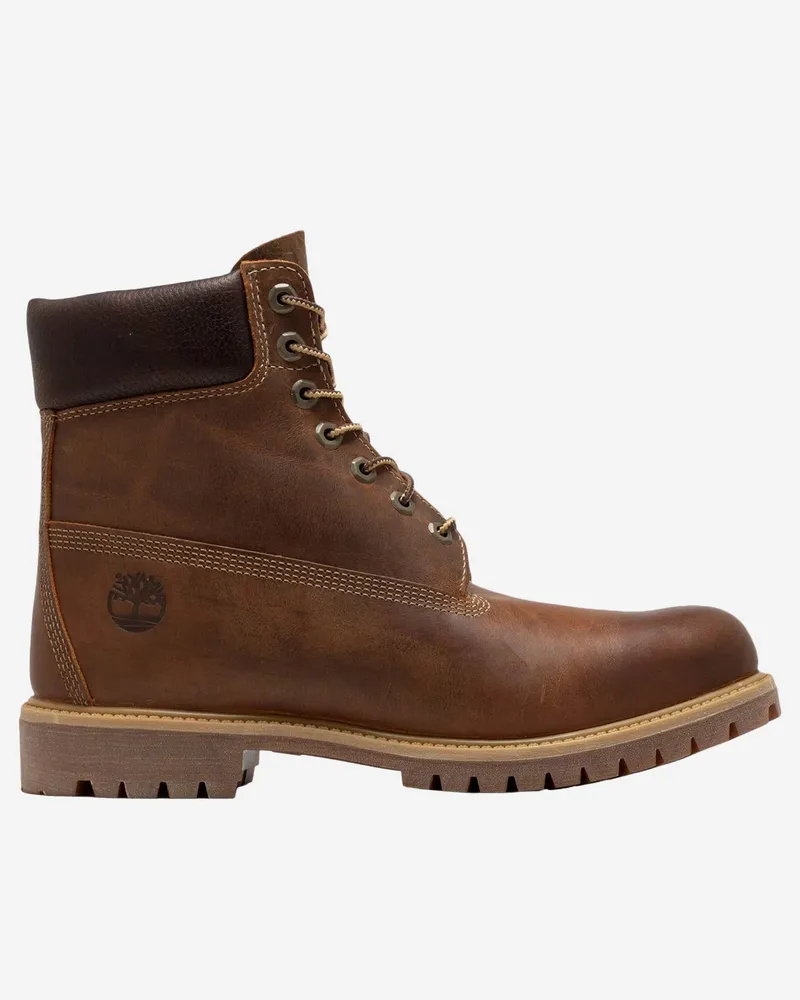 Timberland Premium 6 Zoll Lederstiefel mit Logo Brown
