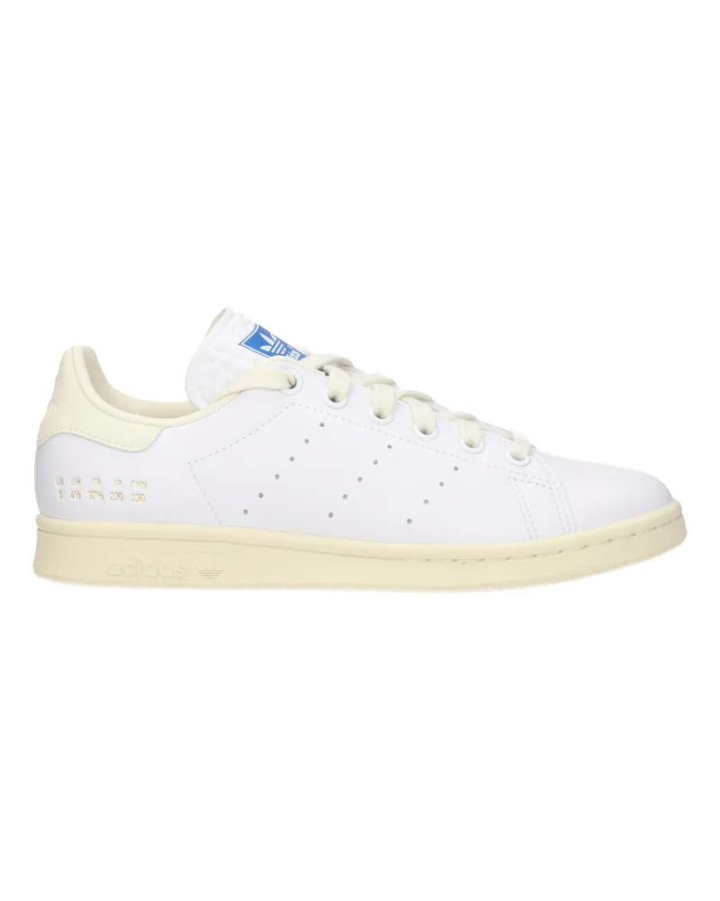 adidas Stan Smith Damens Sneakers aus Öko-Leder in Weiß/Seidenbeige -