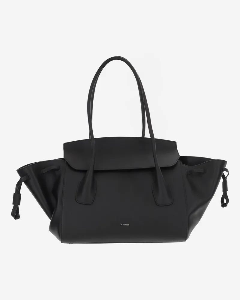 Jil Sander Voyage kleiner Lederbeutel Black