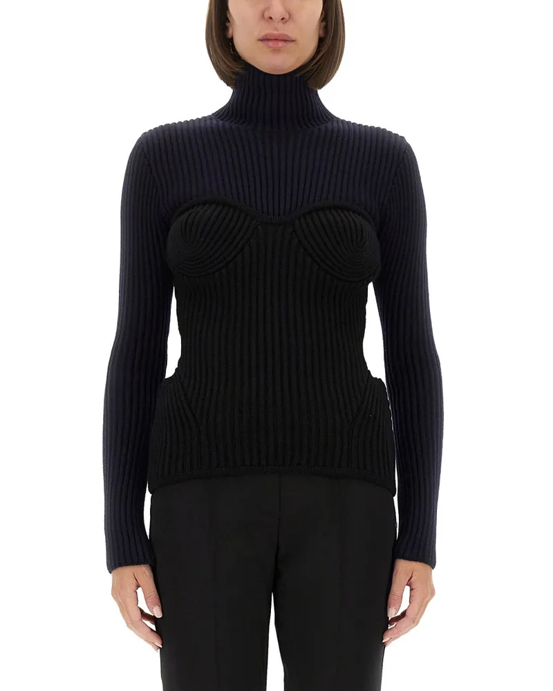 Jean Paul Gaultier Shirt mit Korsett Blue