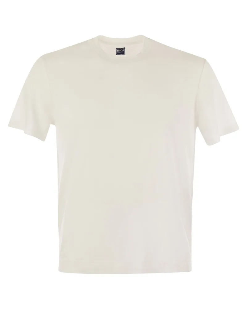 Fedeli Leinen Flex T -Shirt White