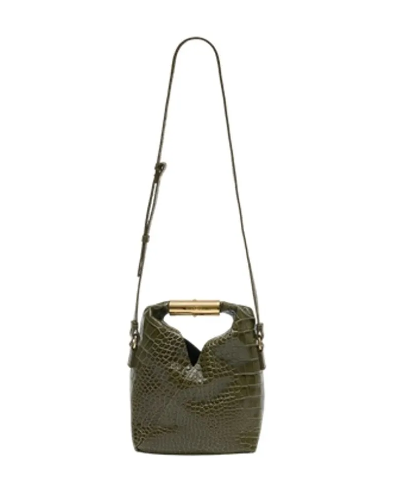 Maison Margiela Japanische kleine Umhängetasche  Leder Khaki Khaki
