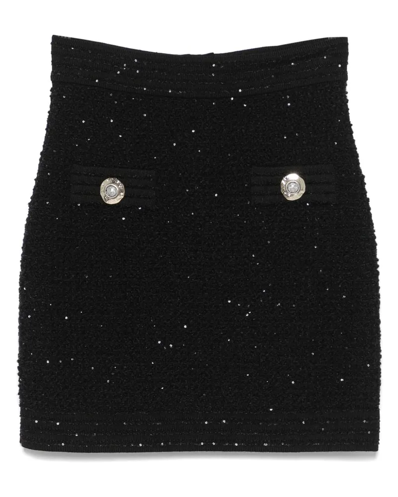 Balmain Tweed Minirock Black