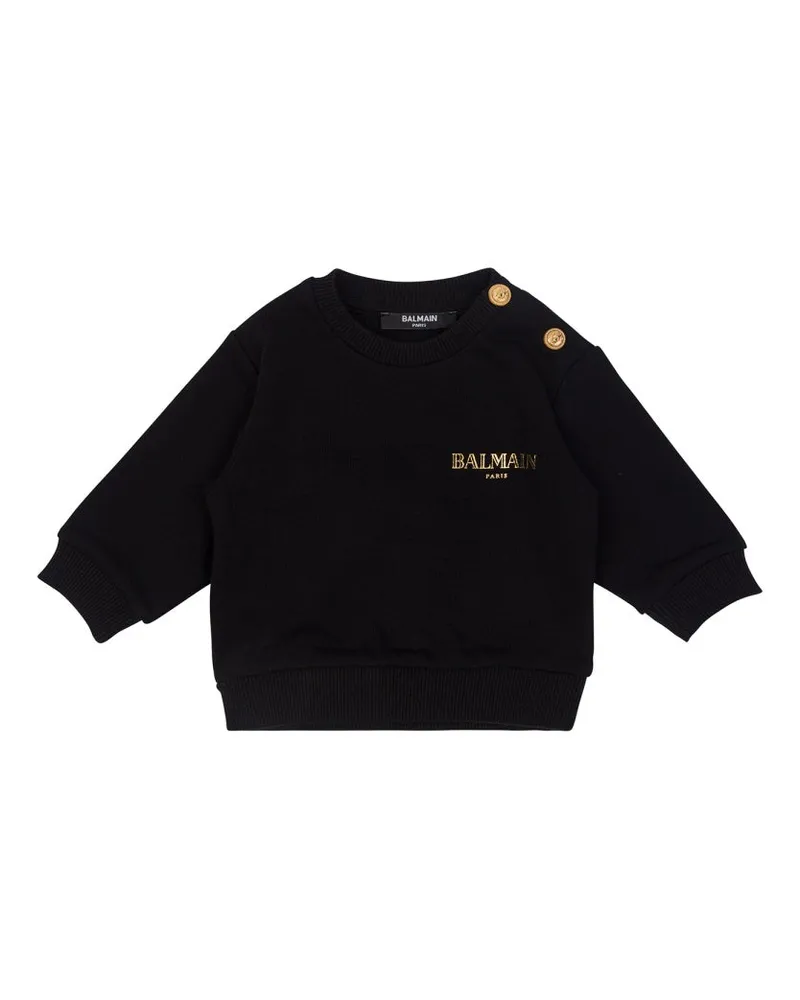 Balmain Sweatshirt mit Logo Black
