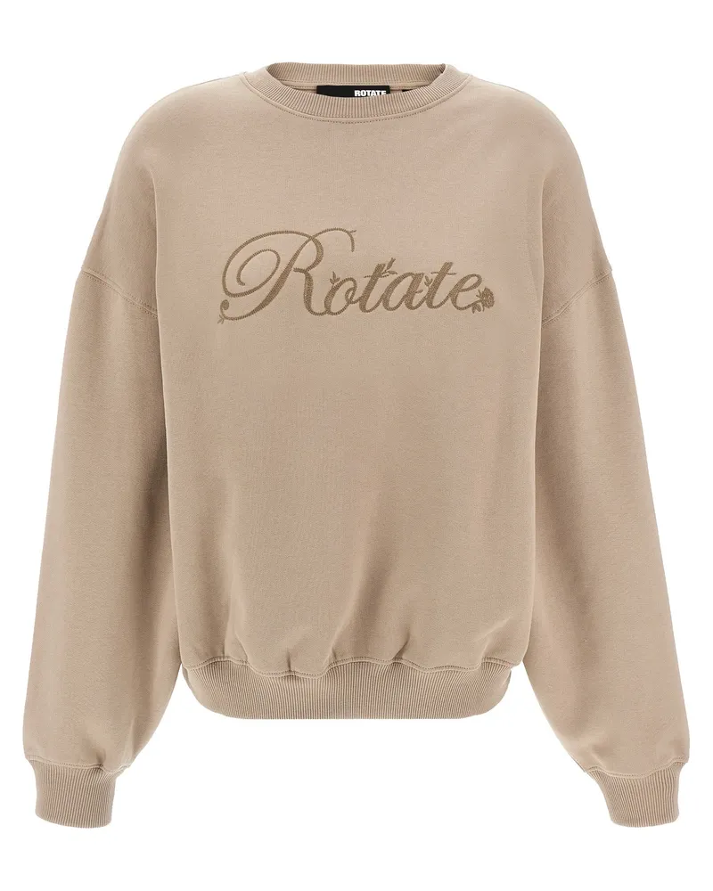 ROTATE Birger Christensen Dreh Birger Christensen 'schweres Schweiß Crewneck' Sweatshirt Beige