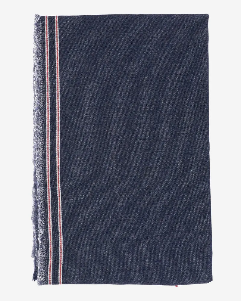 Faliero Sarti Cashmere und Seidenmischung Denim Schal 