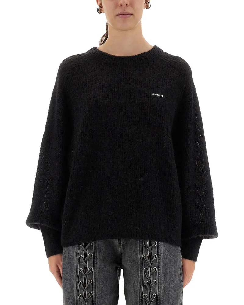 ROTATE Birger Christensen Drehen Sie Birger Christensen Leichtes Trikot mit Logo Black