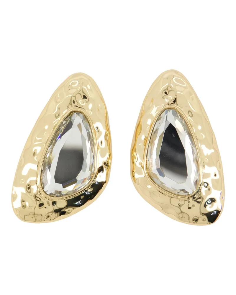 Self-Portrait Gehämmerte Ohrringe Selbstporträt aus Metall Gold Gold