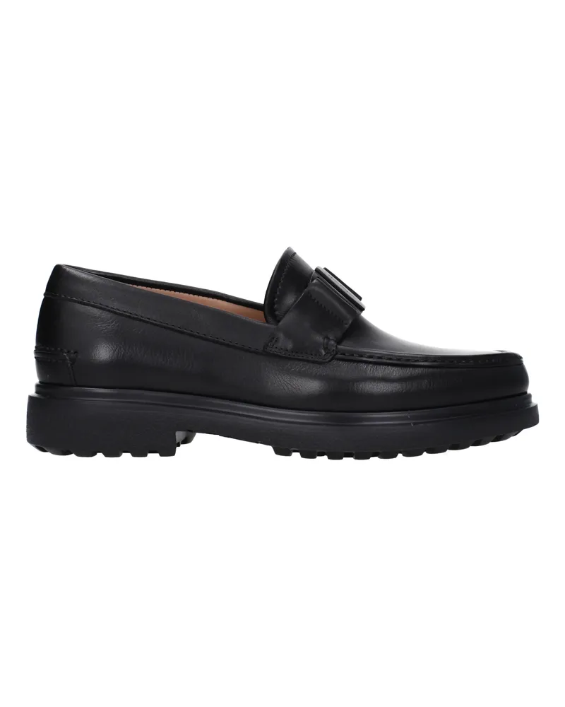Ferragamo Mocassini Plano Herren Leder schwarz -