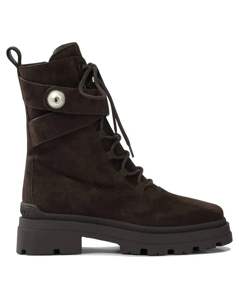 Jimmy Choo Noemi“ 45 mm Kampfstiefel Brown