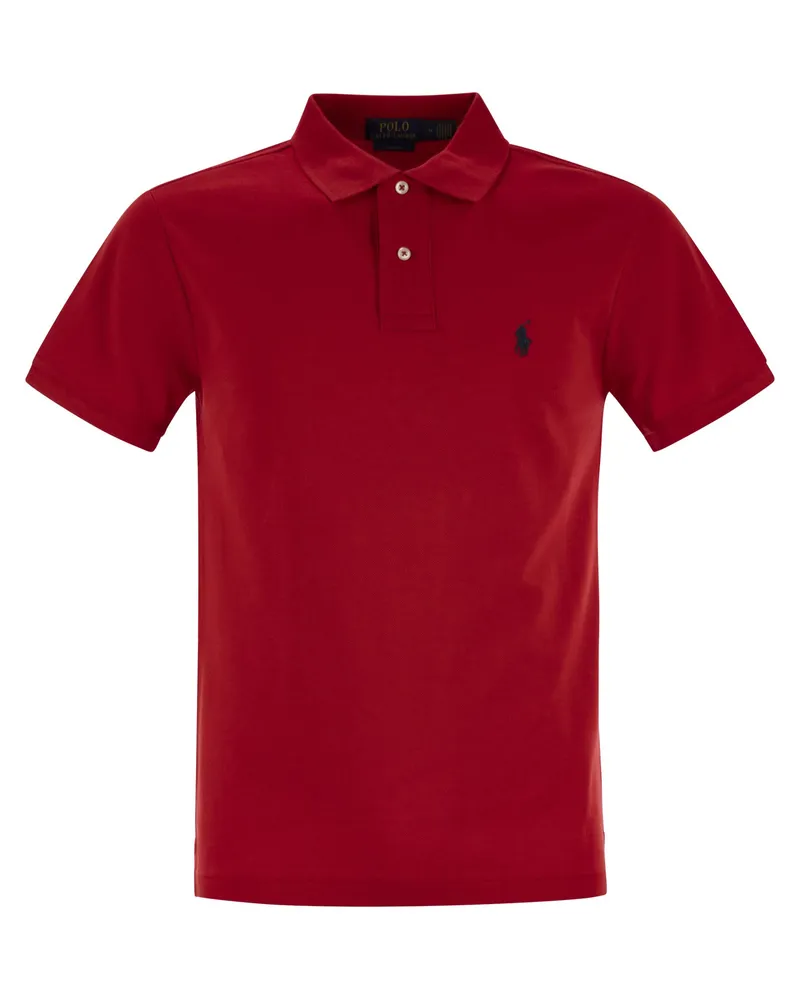 Ralph Lauren Slim Fit Pique Polo -Hemd Red