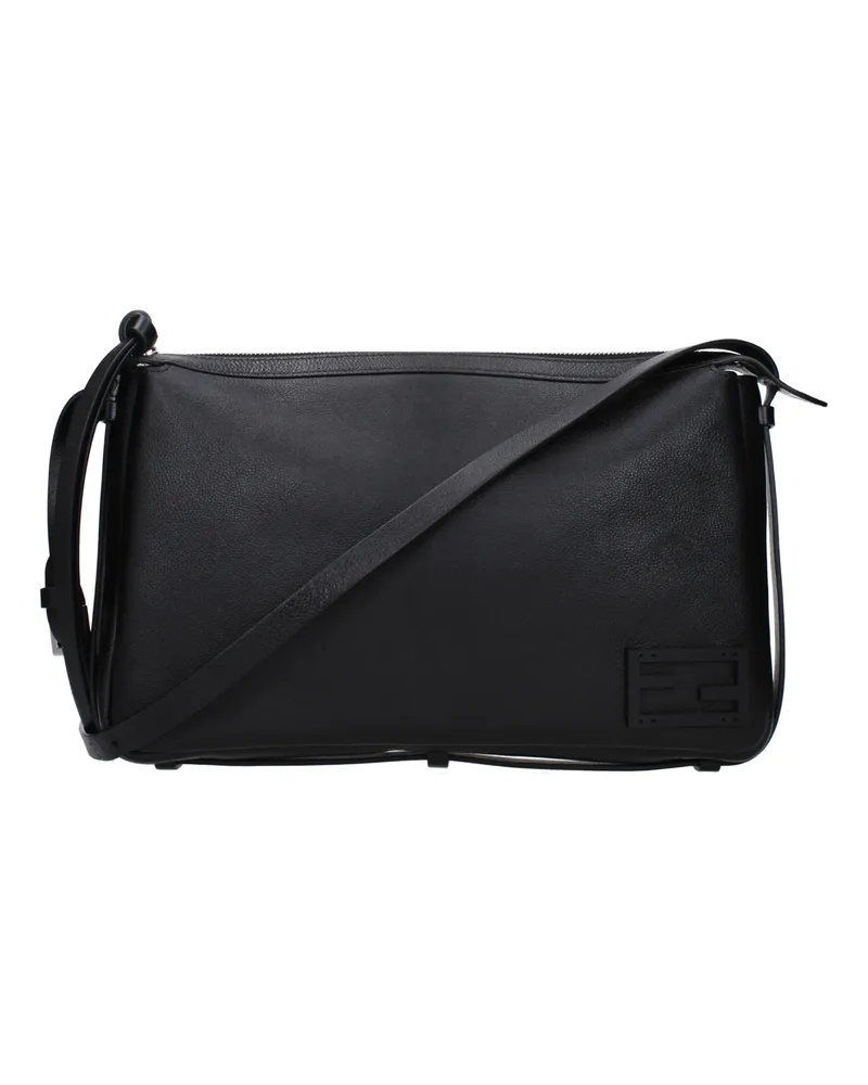 Fendi Umhängetaschen Simply Donna aus schwarzem Leder -