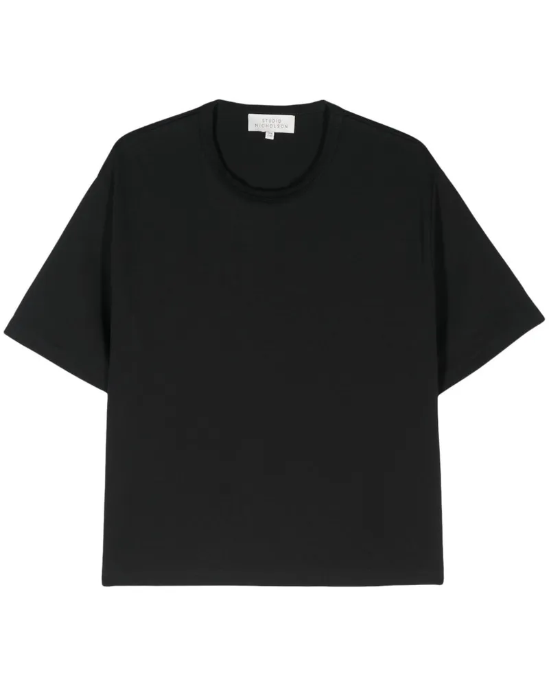 Studio Nicholson Baumwoll -T -Shirt Black