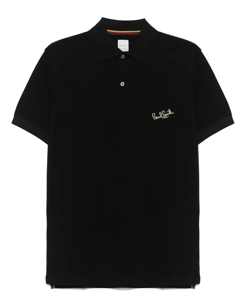 Paul Smith Logo Baumwollpolohemd Black