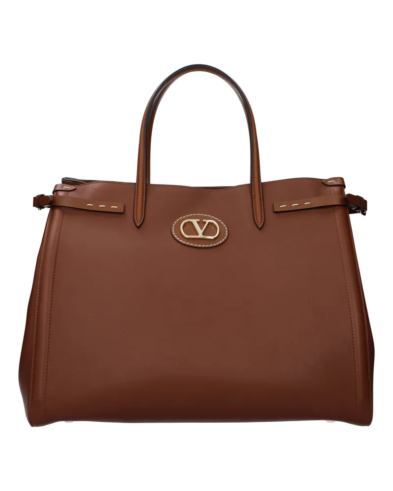 Valentino Garavani Antibes Damens Handtasche Braun/Tabakleder -