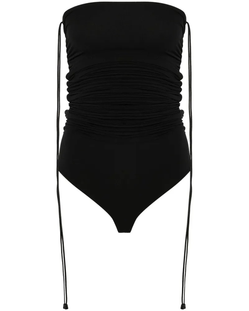 Wolford Fatal Draping String Bodysuit Black