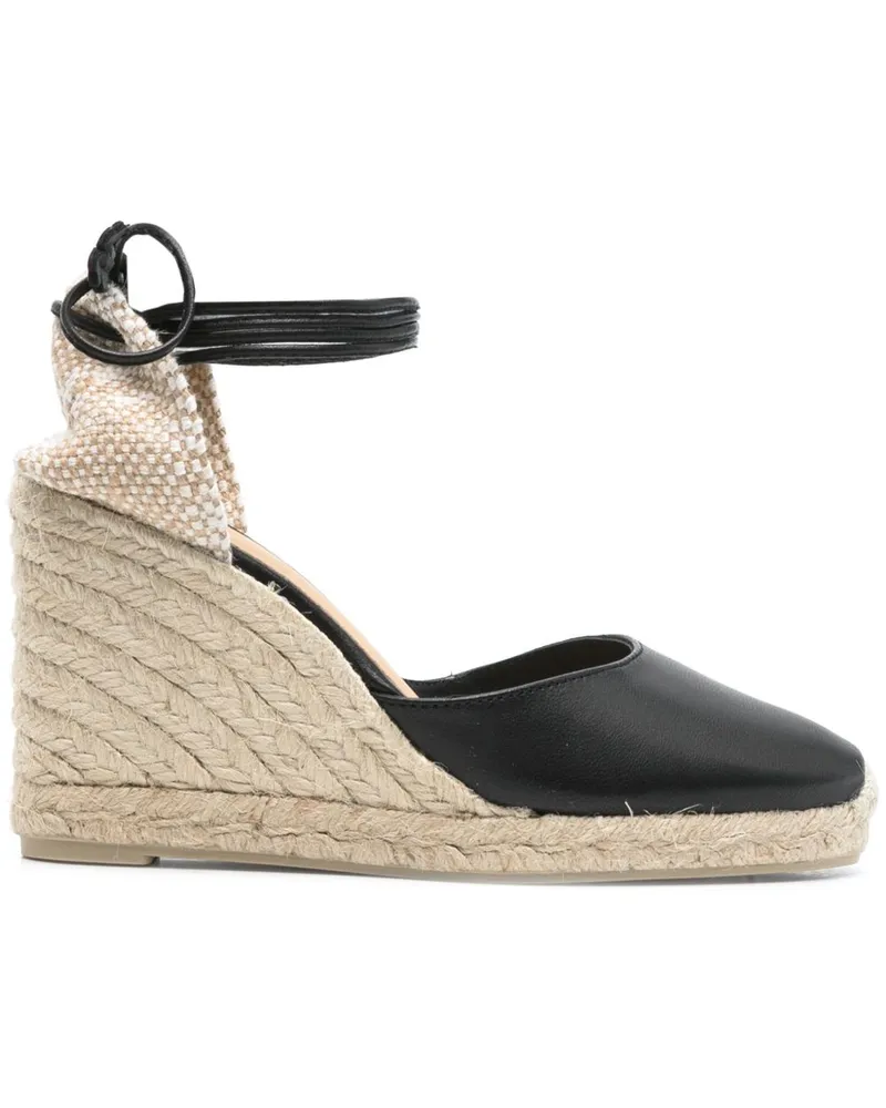 Castañer Carina Leder Espadrilles Black
