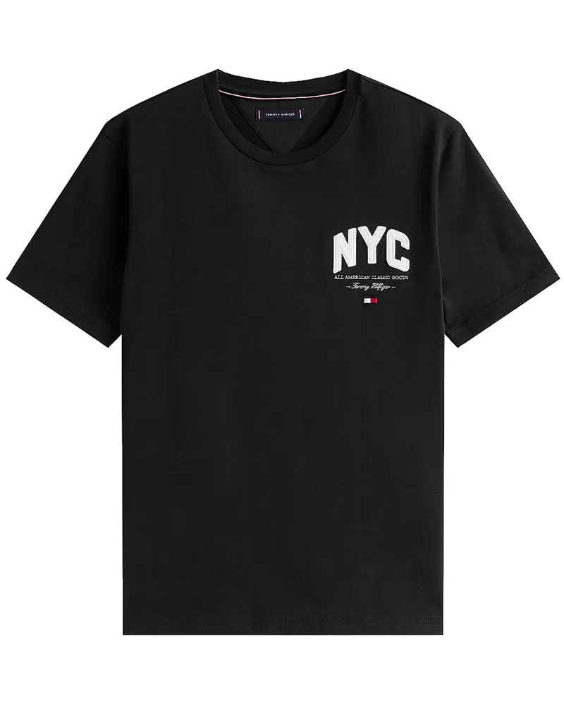 Tommy Hilfiger Athleisure T -Shirt mit bestickten Logo Black