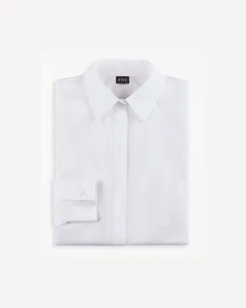 Fay Slim Basic Shirt White