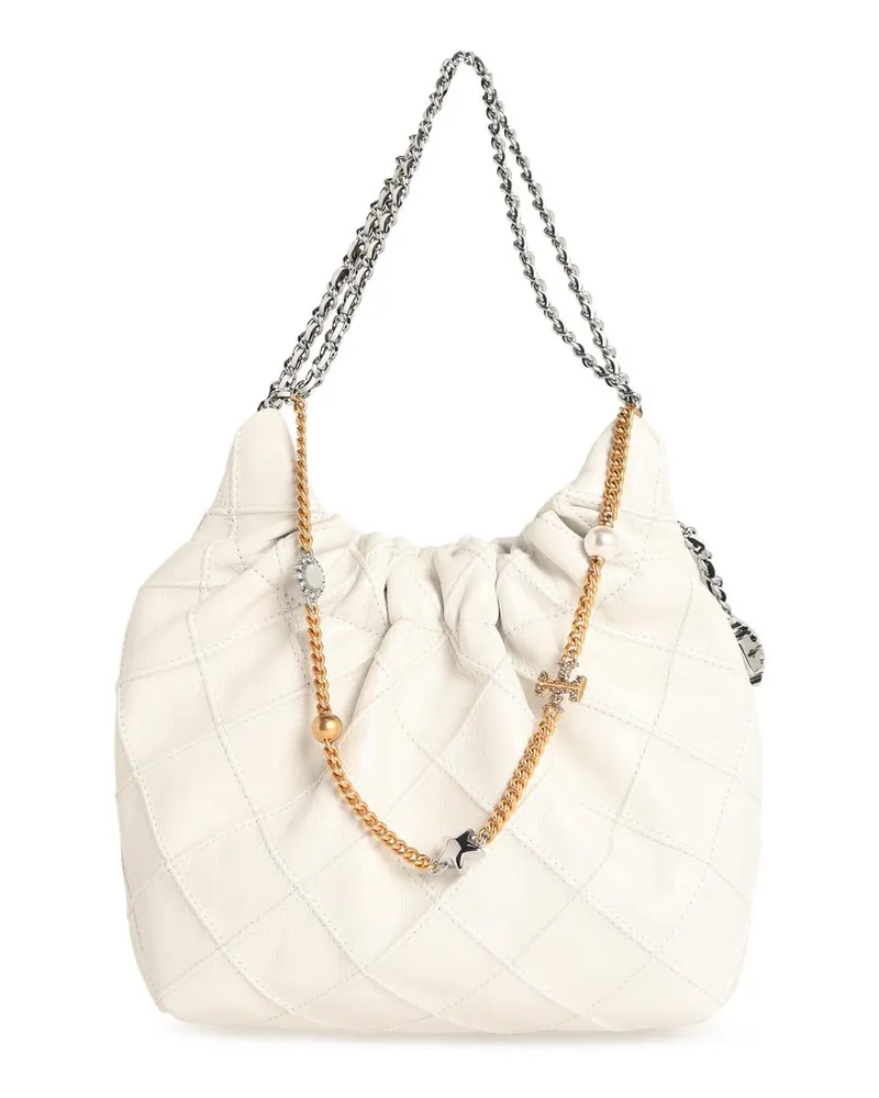 Tory Burch Fleming' Mini-Tasche aus weißem Lear White