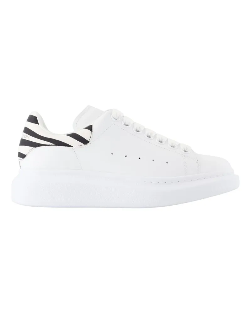 Alexander McQueen Übergroße Turnschuhe  Leder Weiß White