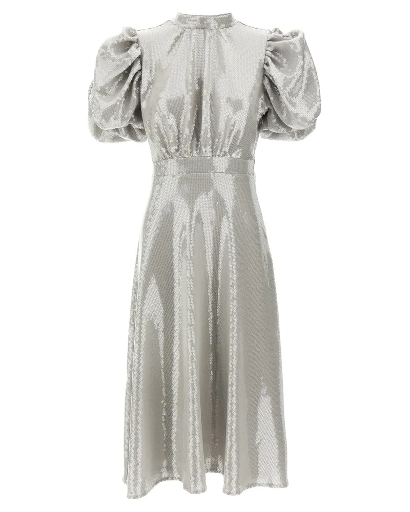 ROTATE Birger Christensen Dreh Birger Christensen Pailletten Midi Kleid Gray