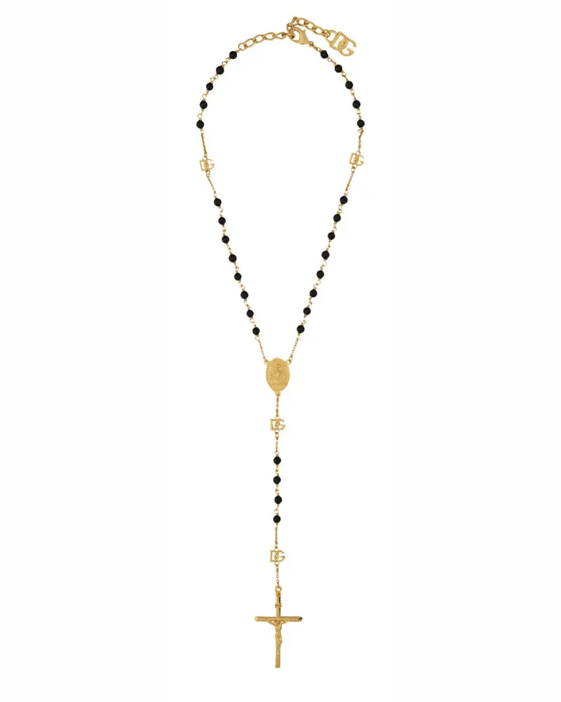 Dolce & Gabbana Rosenkranzstil -Halskette Gold