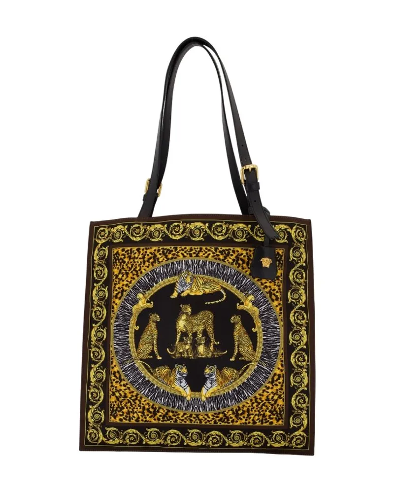 Versace Wilde Katzenkäufer Tasche  Nylon Multicolor Multicolor