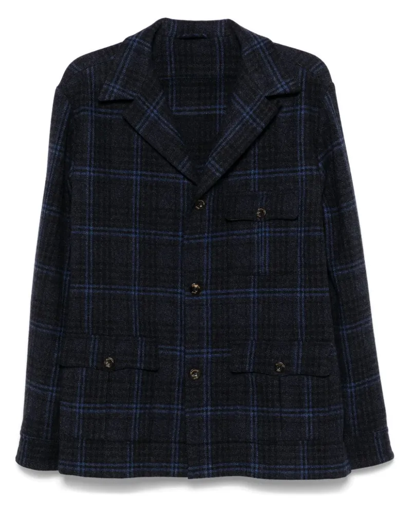 Finamore 1925 Wolle Single Breasted Jacke Black