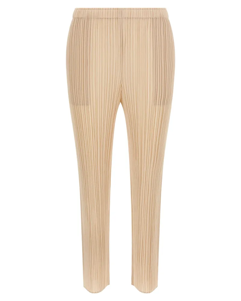 Issey Miyake Falten bitte Issey Miyake 'monatliche Farben: Juli' Hosen Beige