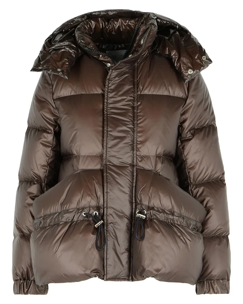 Sacai BROWN NYLON DOWN Jacke Brown